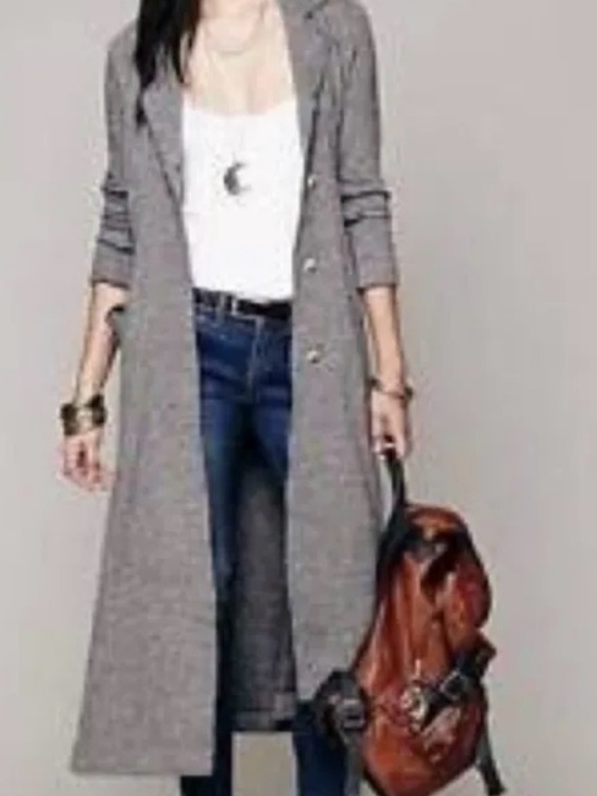 Free People Jackets & Blazers - Free People Long Gray Duster Coat